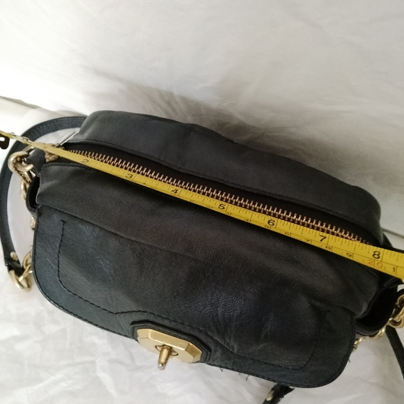 Coach Campbell Abby Turnlock Leather  Crossbody Bag Black - Picture 4 of 15